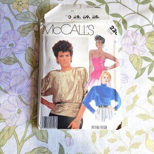 Vintage 80s Sewing Pattern UNCUT McCall's 2304 Size 14